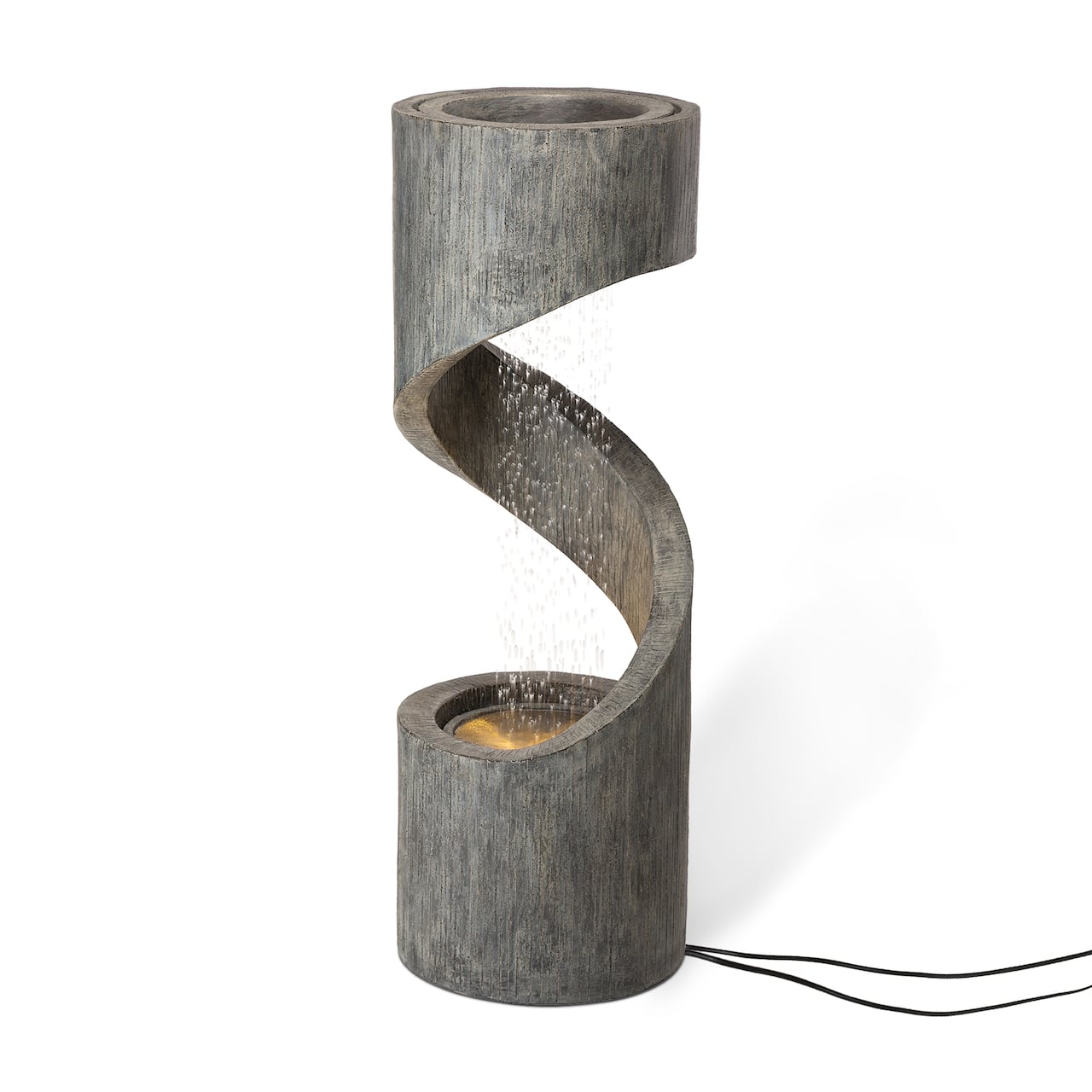 Glitzhome® 3.5ft. Curving Shaped Outdoor LED Fountain